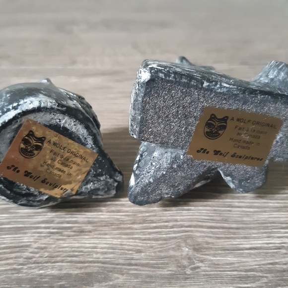 Soapstone carved Owls. Handmade  A Wolf Original Made in Canada - Picture 8 of 8